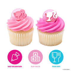 DecoPac Barbie silhouette ring on cake adds instant whimsy to celebrations.