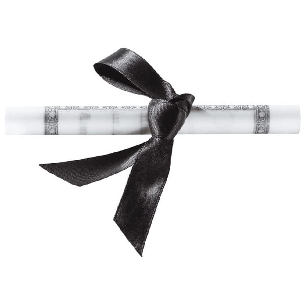DecoPac black graduation cap closeup topper highlights details.