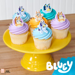 DecoPac Bluey rings packaging display suitable for bakery setups.