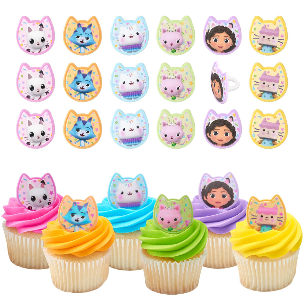 DecoPac Gabby's Dollhouse cupcake ring featuring Gabby for festive cake decorating.