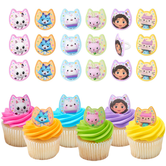 DecoPac Gabby's Dollhouse cupcake ring featuring Gabby for festive cake decorating.