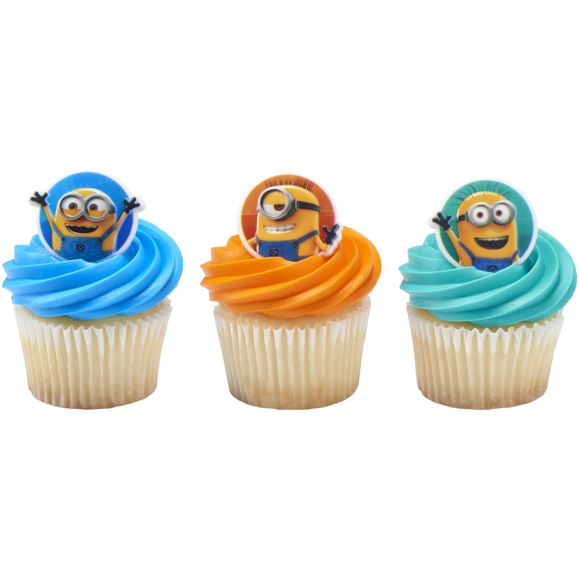 Close-up of DecoPac Minions ring showing molded plastic detail.
