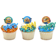 Bright DecoPac Minions ring color options elevate treats.