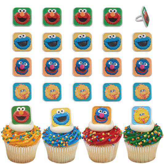 DecoPac Sesame Street Big Bird rings brighten birthday cupcakes