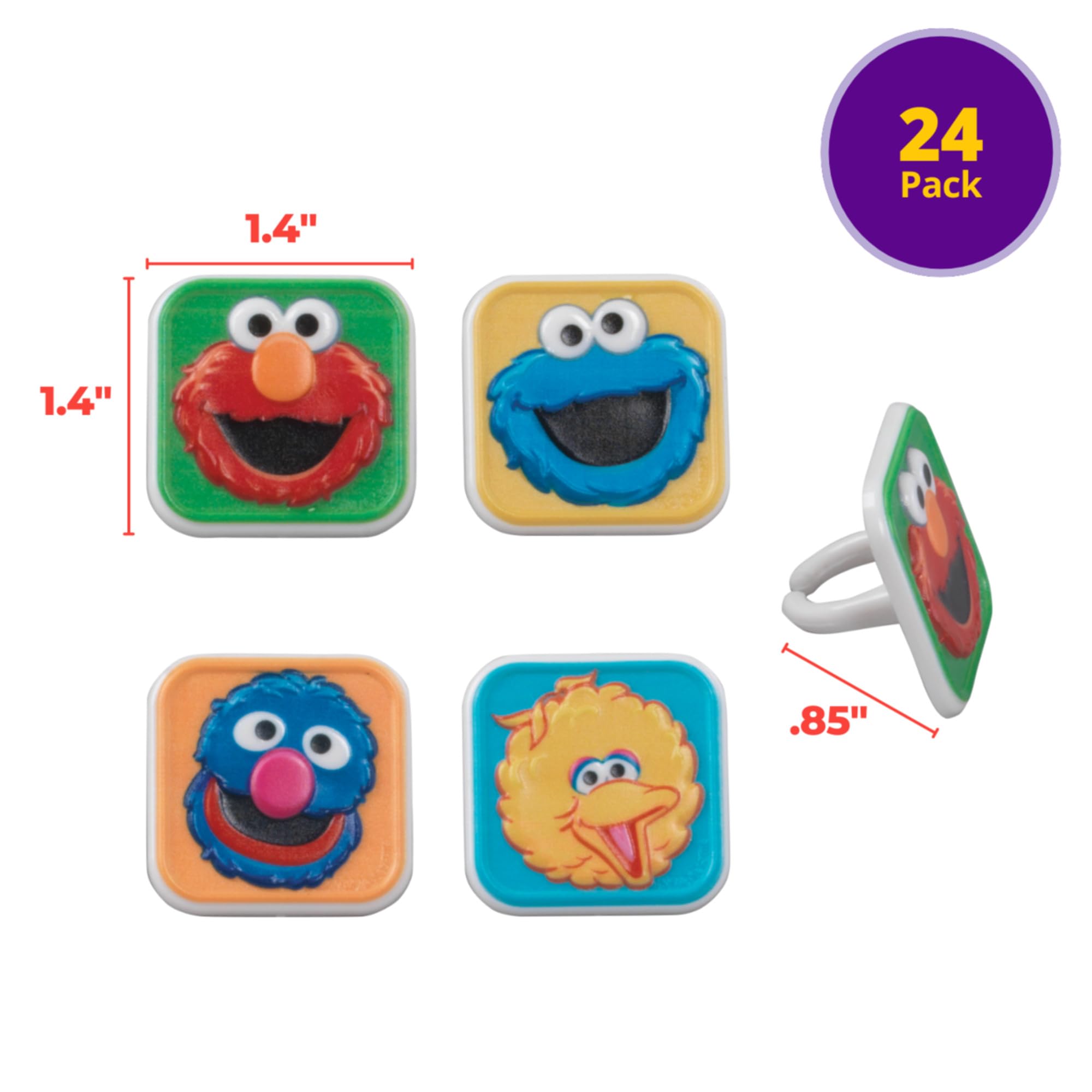 DecoPac Sesame Street Cookie Monster rings add playful charm to muffins