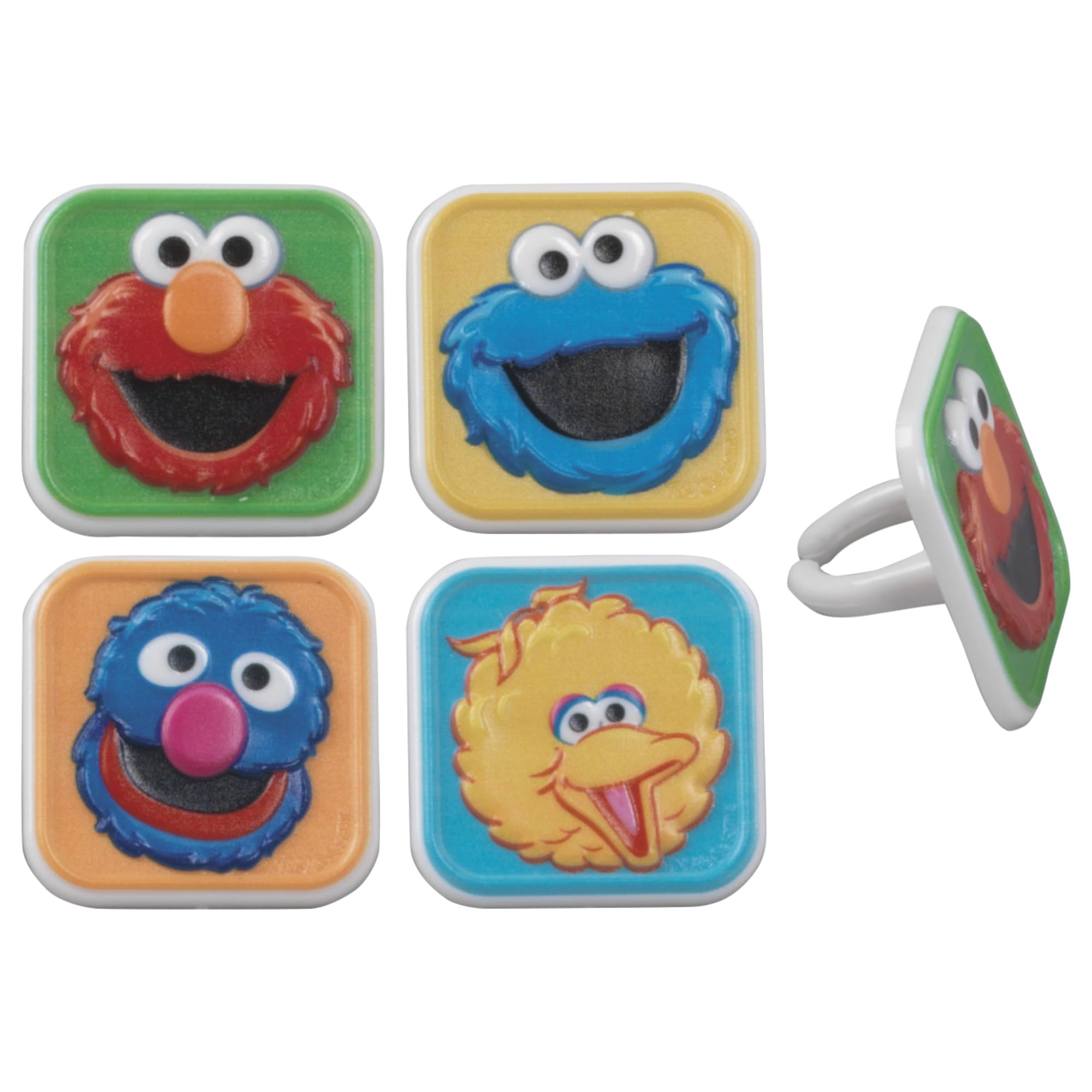 DecoPac Sesame Street rings food-safe molded plastic keeps desserts safe