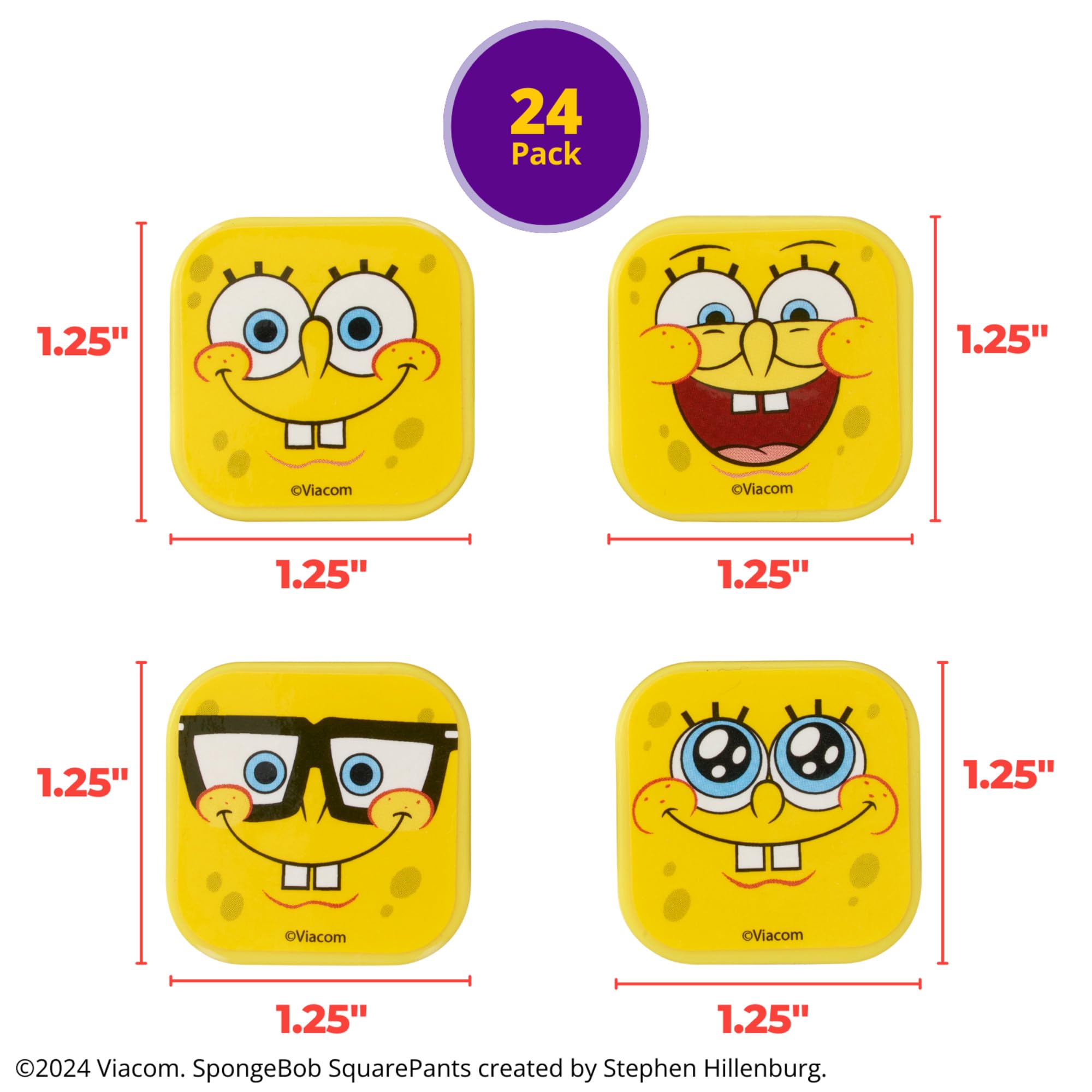 DecoPac SpongeBob cupcake ring on cupcake for bright, themed decor.