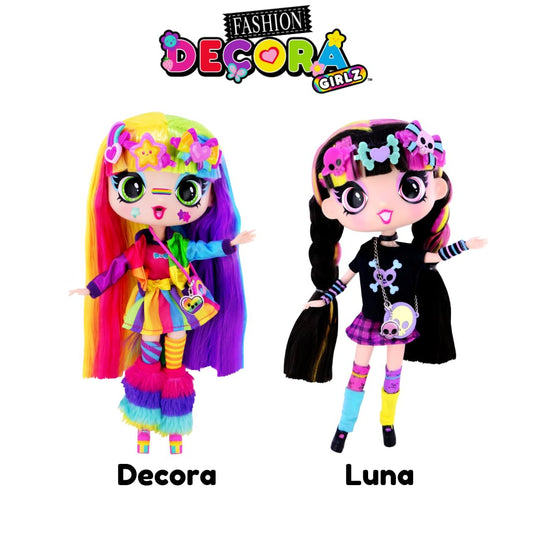DECORA GIRLZ rainbow outfits encourage creative dress-up and color-rich storytelling.