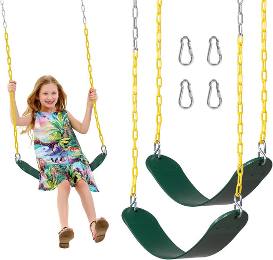 Decorlife 2-pack outdoor swing seats for backyard use and easy installation.
