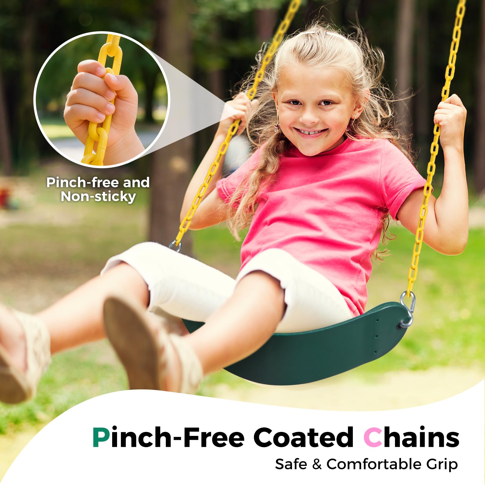 Decorlife 66-inch zinc-coated chains resist weather and wear.