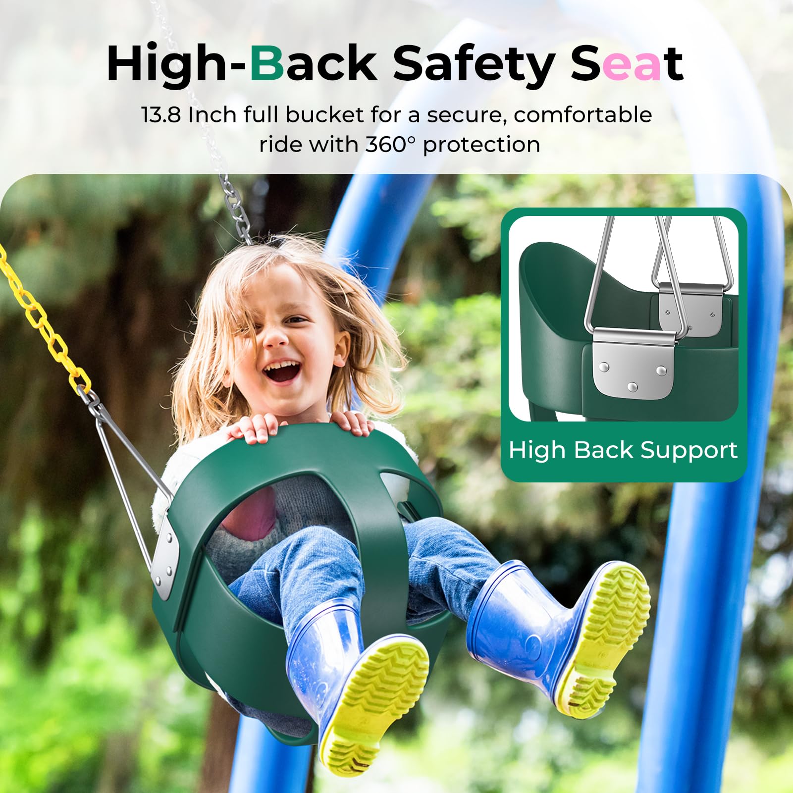 Decorlife plastic-coated chains shown for rust-resistant safety and smooth handling.