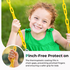 Decorlife wide basket swing demonstrates roomy space for growing kids.