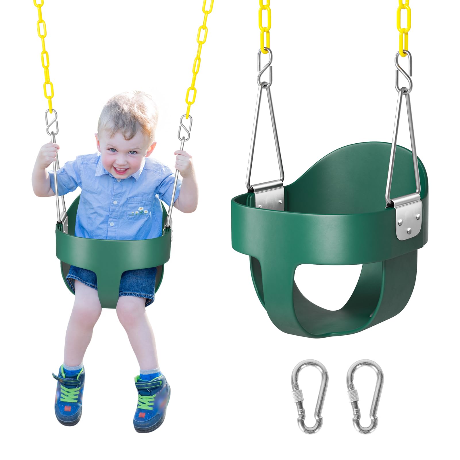 Decorlife toddler swing seat with soft EVA material for gentle play.