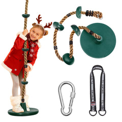 DECORLIFE tree swing with disc seat for kids, versatile outdoor fun.
