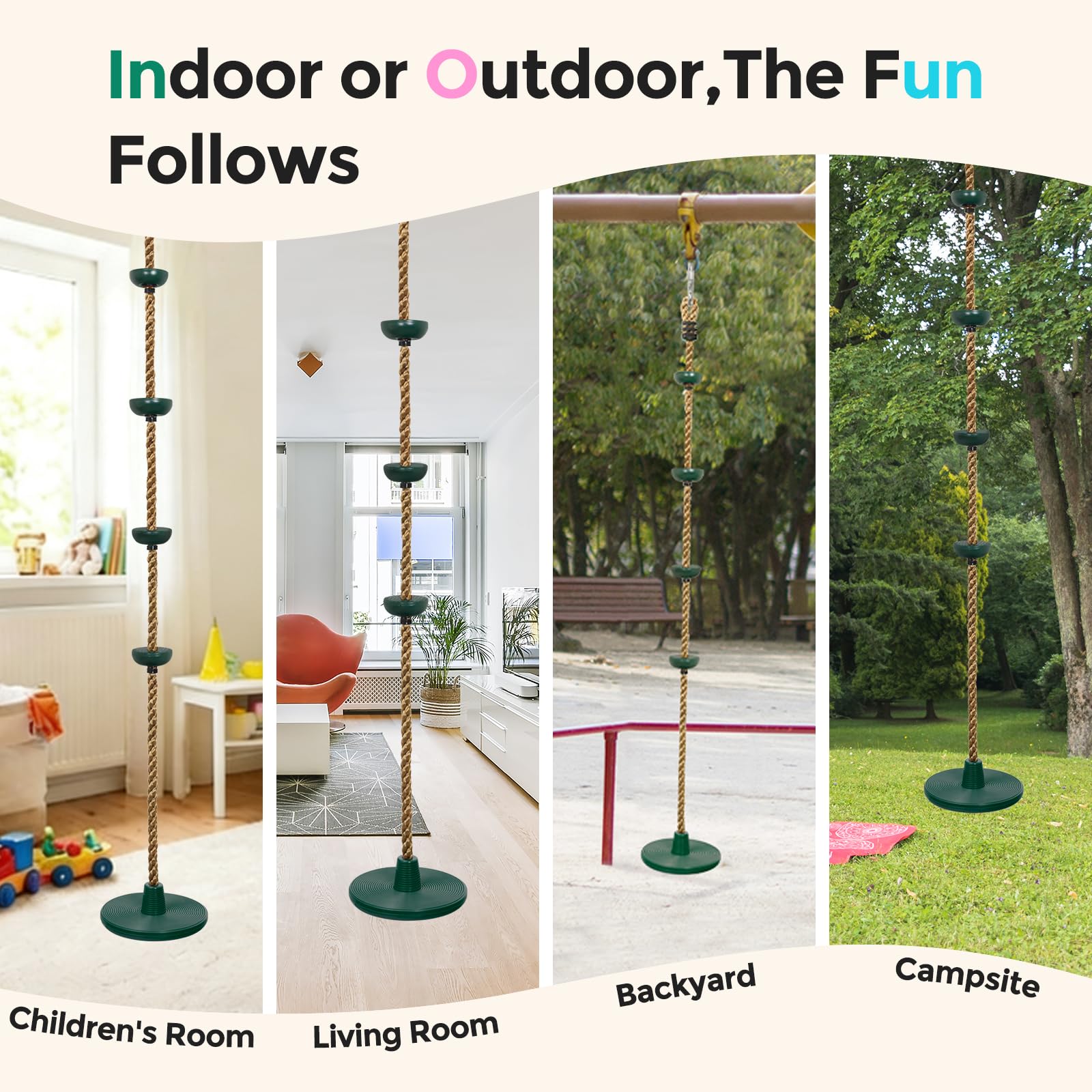 DECORLIFE tree swing designed for outdoor play in backyards and parks.