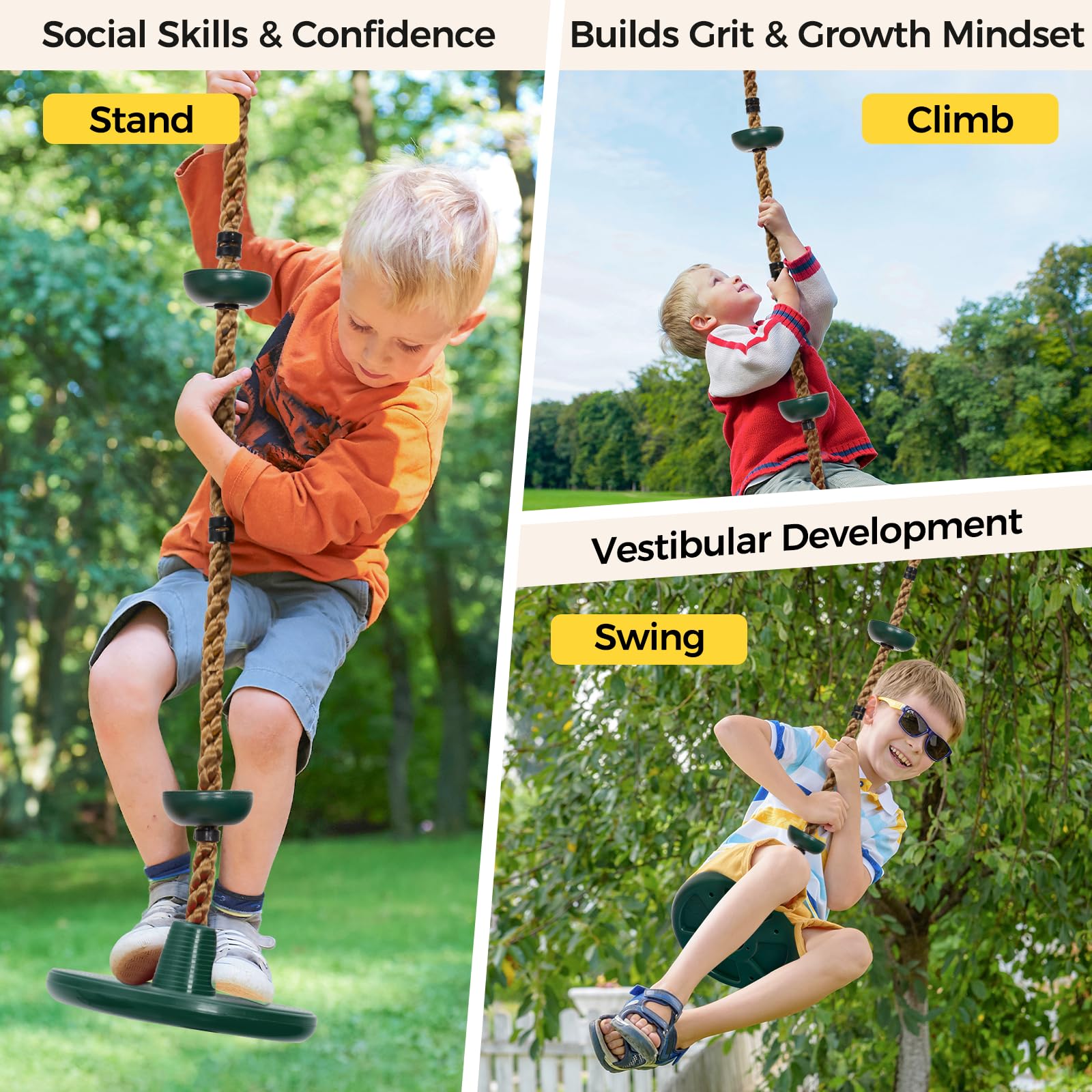 DECORLIFE adjustable rope and strap are soft on hands for comfortable handling.