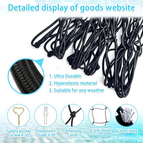 DECORSWITH 71x47in elastic mesh holds inflatables while drying after use.