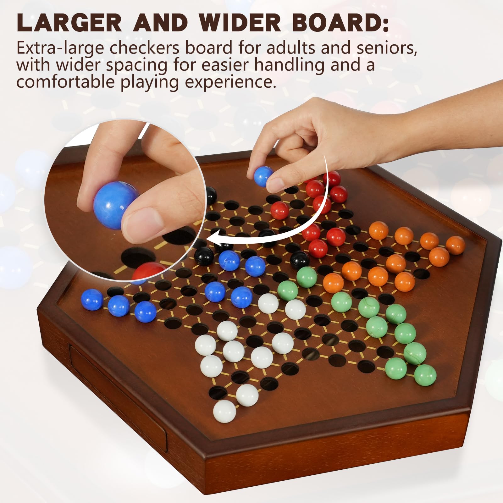 DecoWoodo easy-grip holes enable quick placement and handling.
