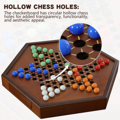 DecoWoodo edge-bound design prevents marbles from slipping off.