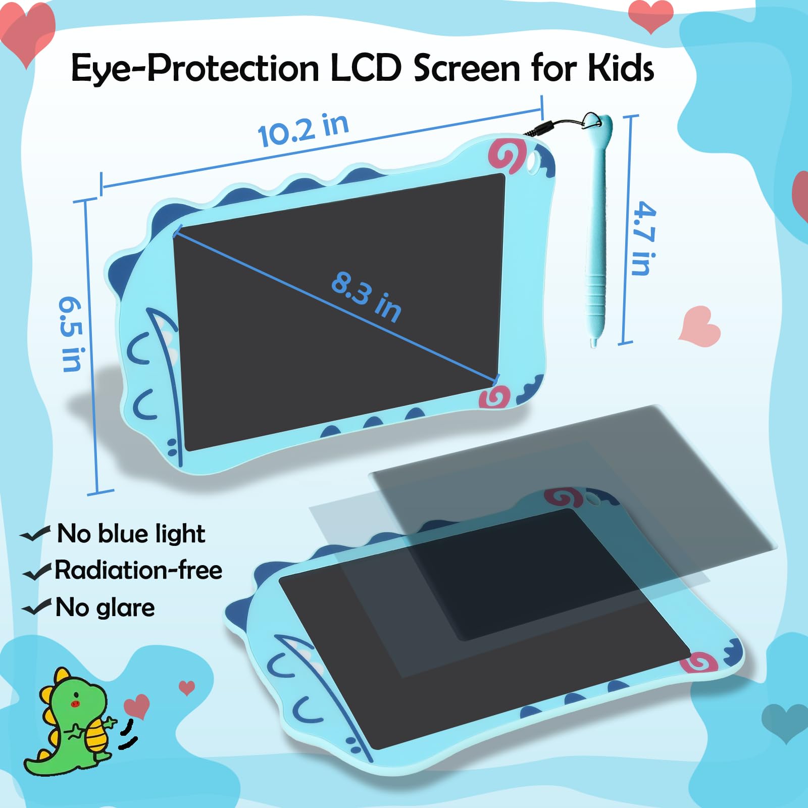 Decute safe ABS construction with eye-friendly LCD display.