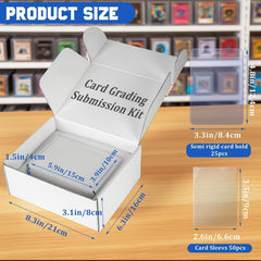 DEDC card grading submission kit includes 150 penny sleeves to shield cards during transport