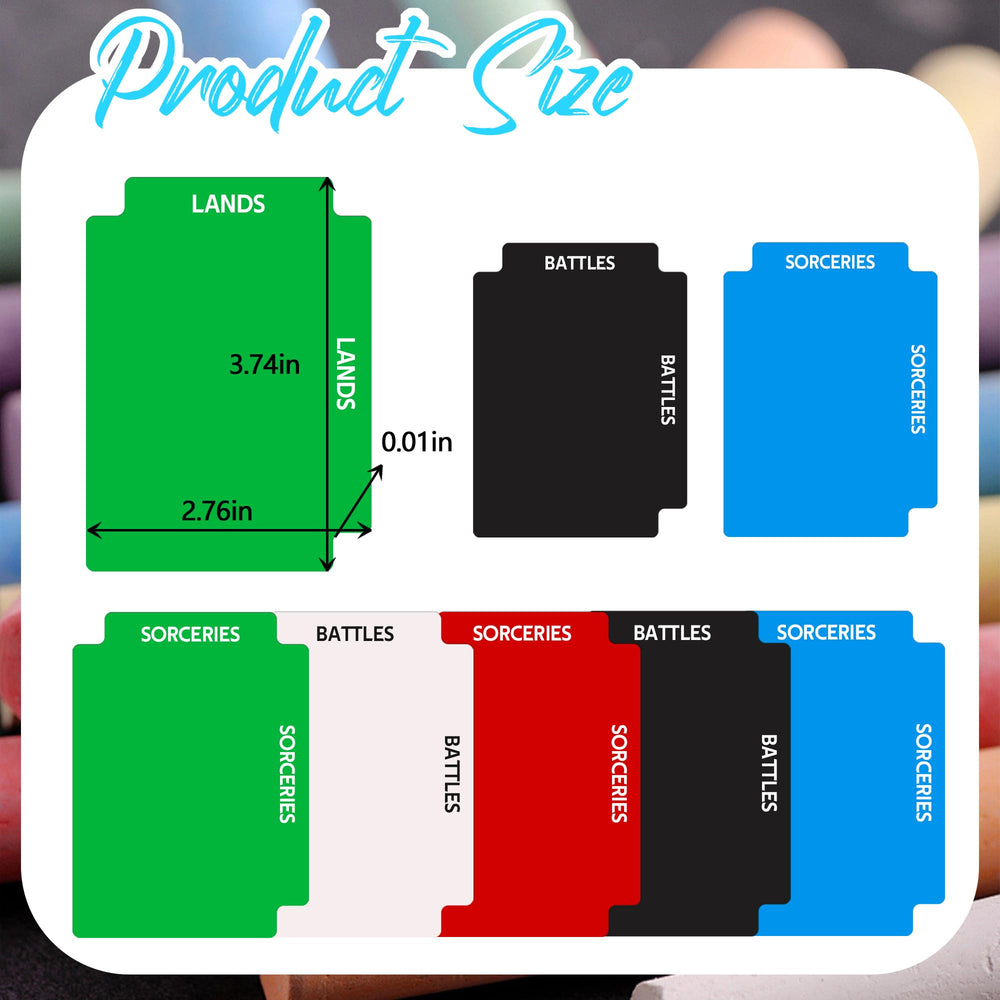 DEDC MTG dividers with pre-printed MTG text for instant categorization