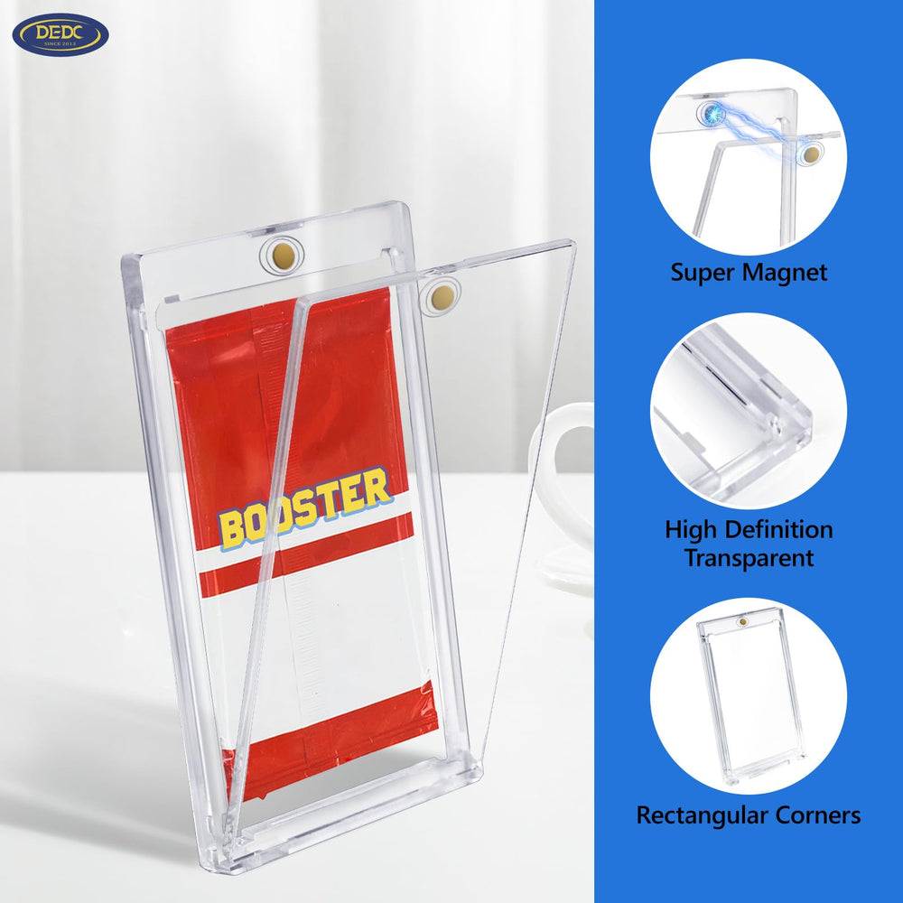 DEDC One Touch Card Holder's magnetic closure secures packs with ease.