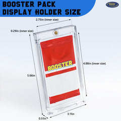DEDC Ultra-transparent display case offers clear visibility of logos and card art.