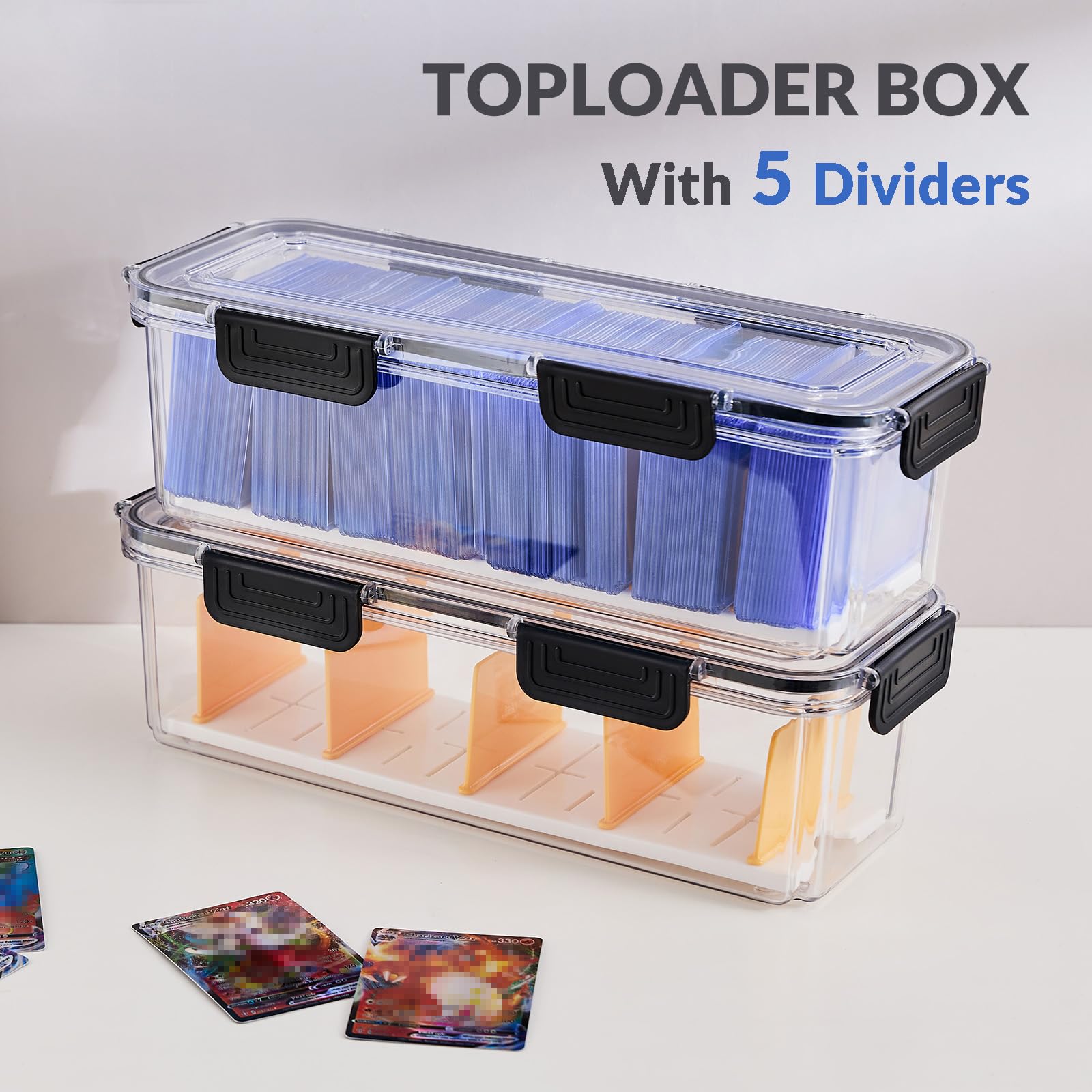 DEEIF two-pack top-loader storage boxes for easy organization