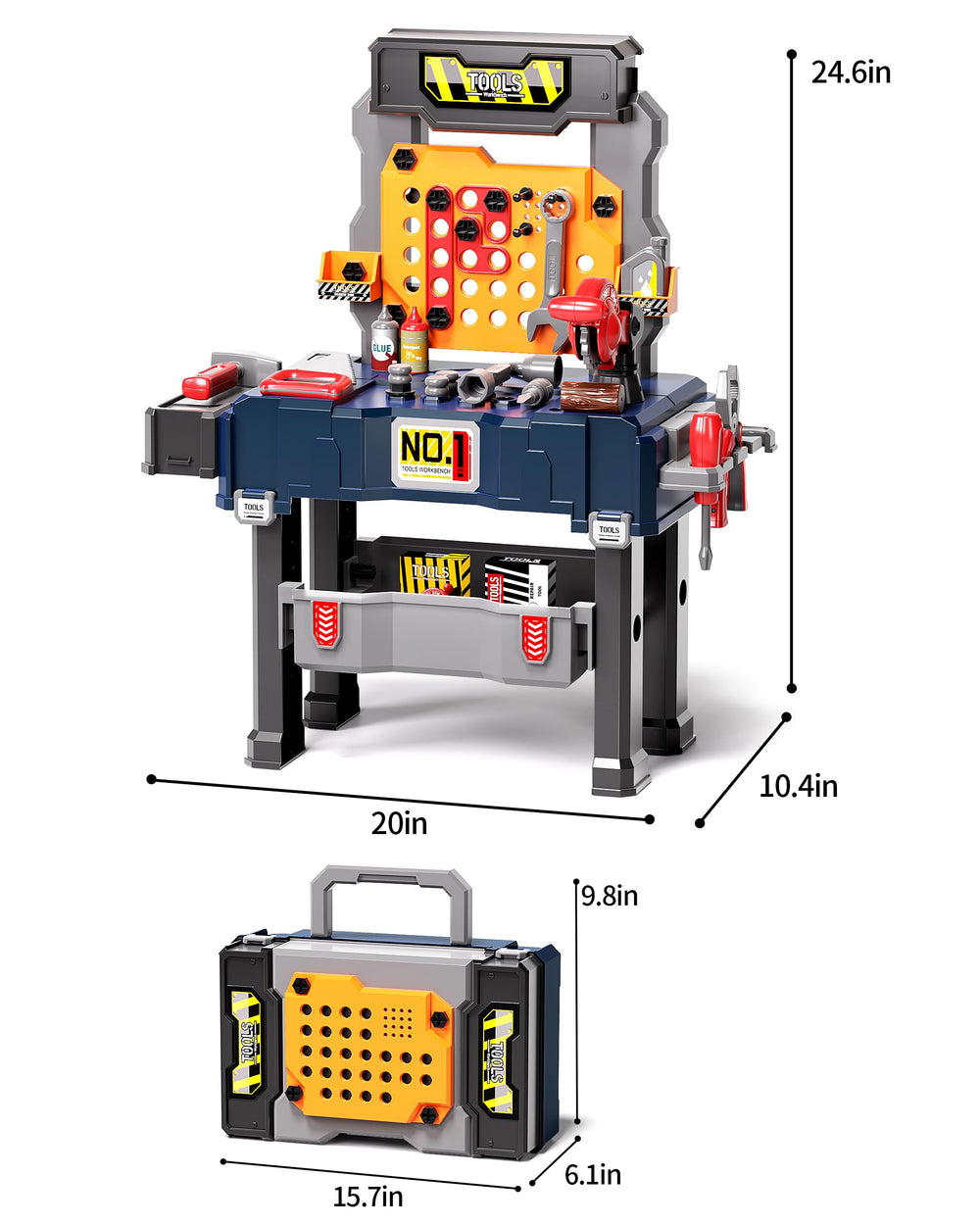 Deejoy portable toolbox design makes it easy to carry tools anywhere.