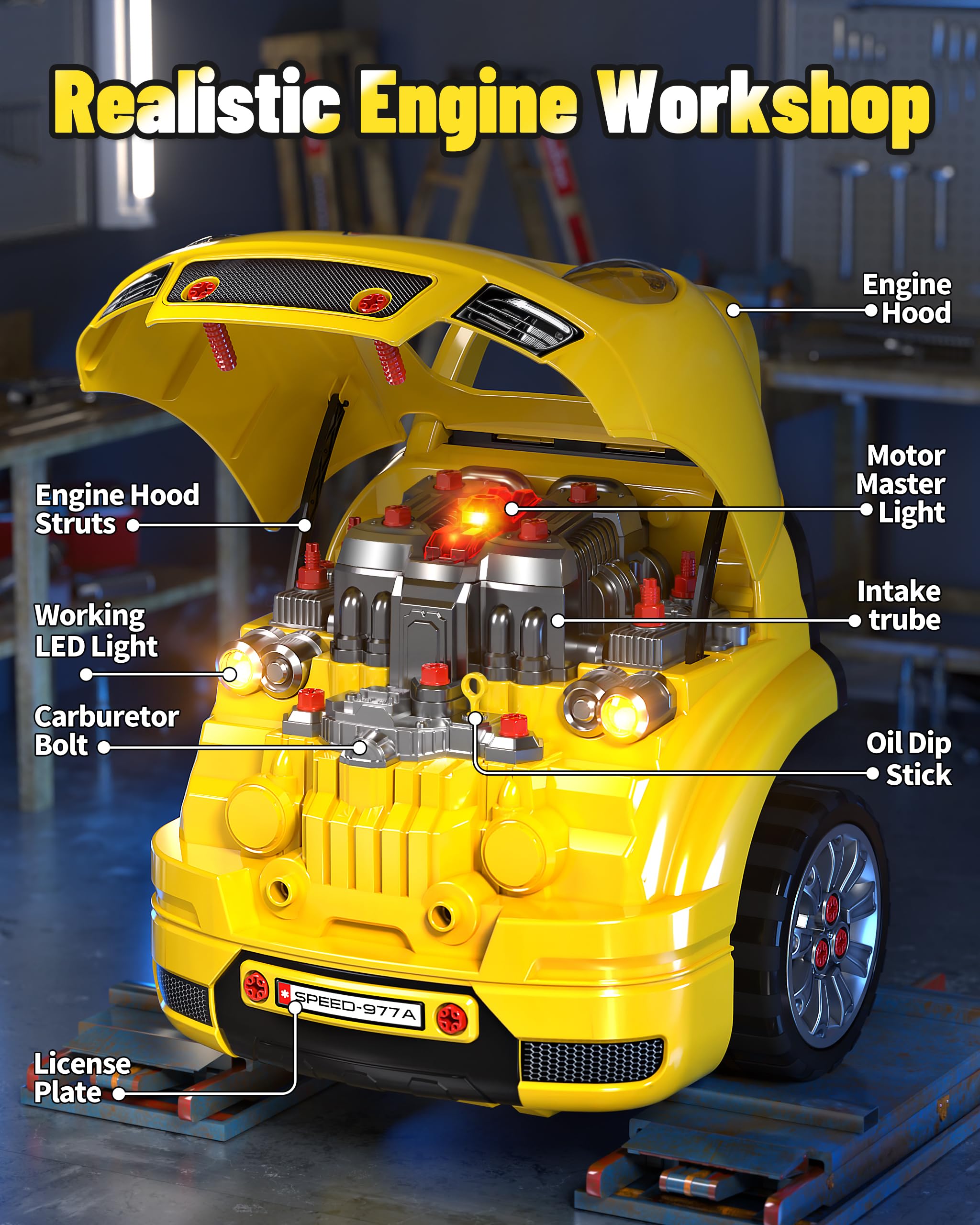 Deejoy truck engine parts removal supports hands-on learning.