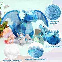 Deekin baby dragon plush 4-inch, bright colors spark creative play.