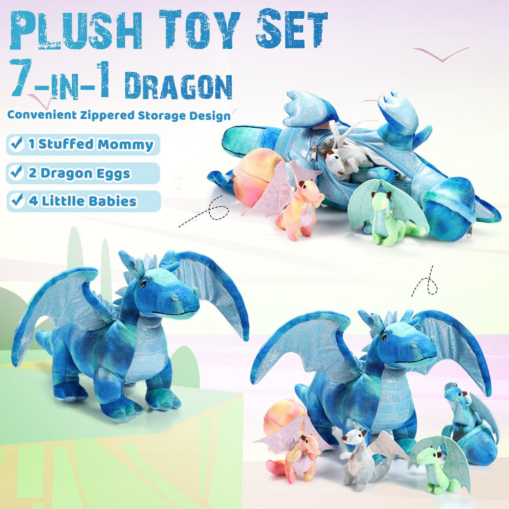 Deekin baby dragon plush 4-inch, colorful companion for storytelling.