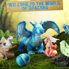 Deekin baby dragon plush 4-inch, tiny dragon for adventures on the go.