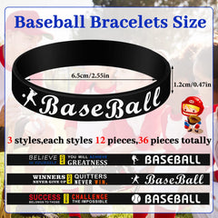 Deekin baseball motivational silicone wristband, style B, lightweight comfort for daily wear