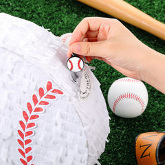 Deekin baseball pinata blindfold ready for a playful challenge