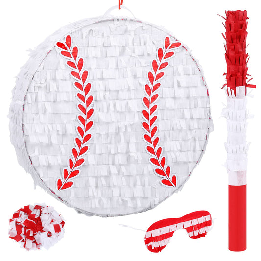 Deekin baseball pinata front view for party decor and anticipation