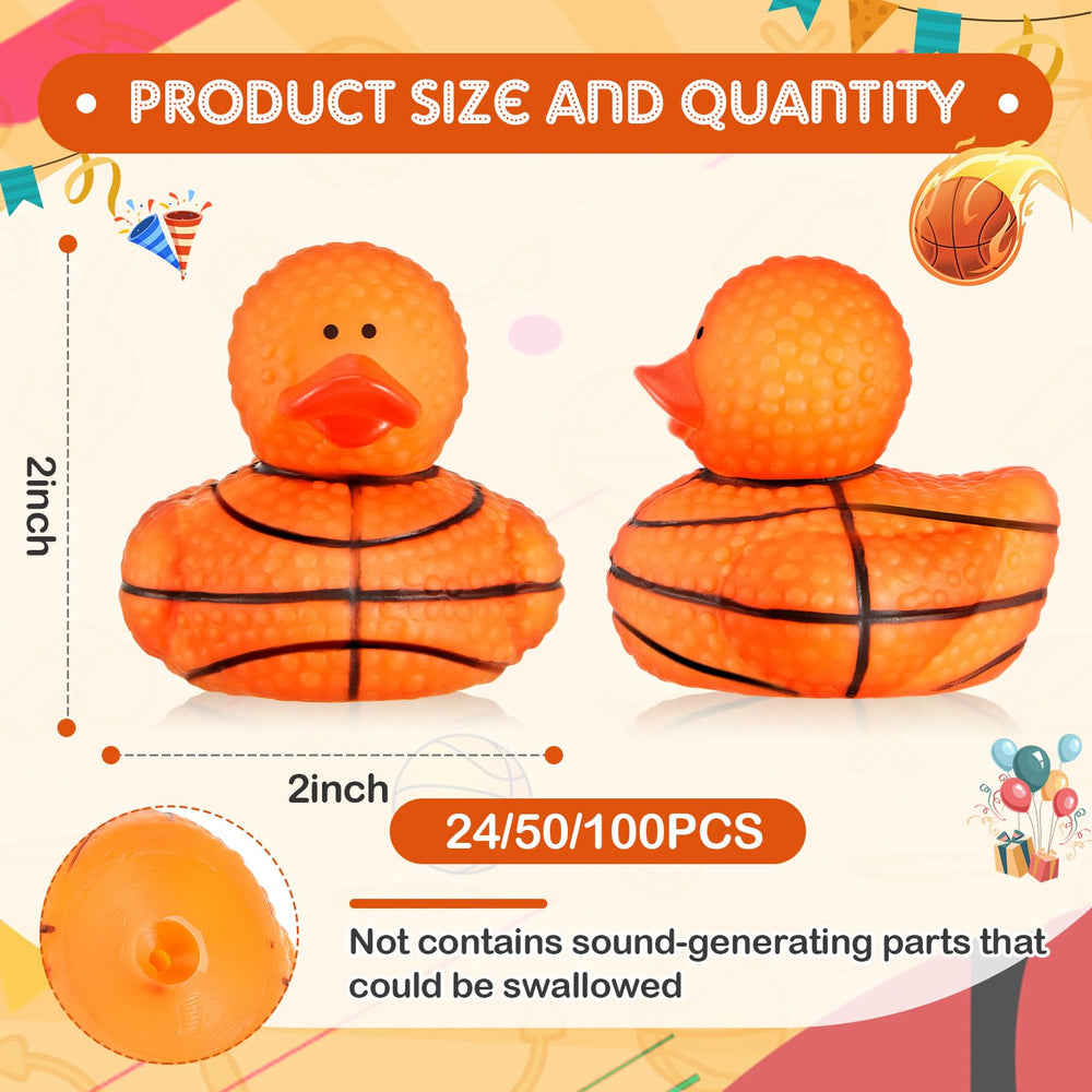 Deekin bulk 50-pcs basketball ducks ready for prizes and decorations