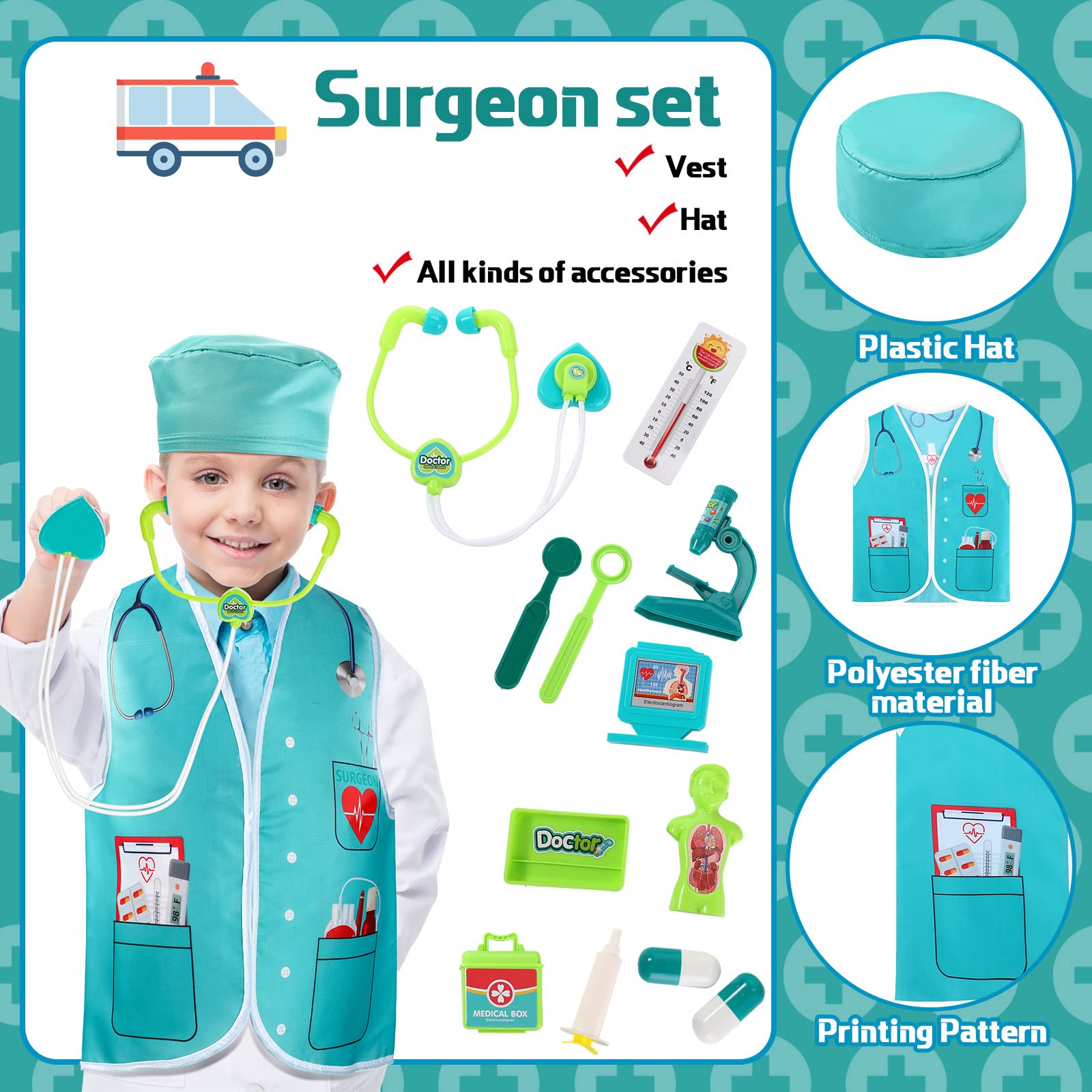 Deekin construction worker costume promotes active movement and teamwork in pretend play