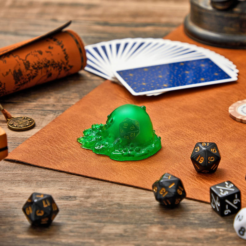 Deekin table game green resin accessory keeps small items secure.