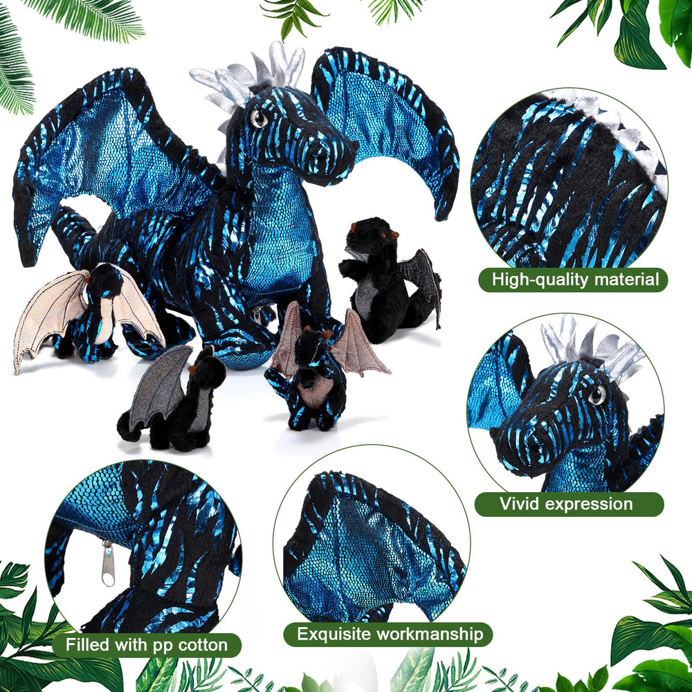 Deekin dragon eggs plush with a zippered belly invite hatch inspired play.