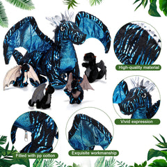 Deekin dragon eggs plush with a zippered belly invite hatch inspired play.