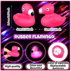Deekin flamingo LED with visible battery compartment for quick setup.