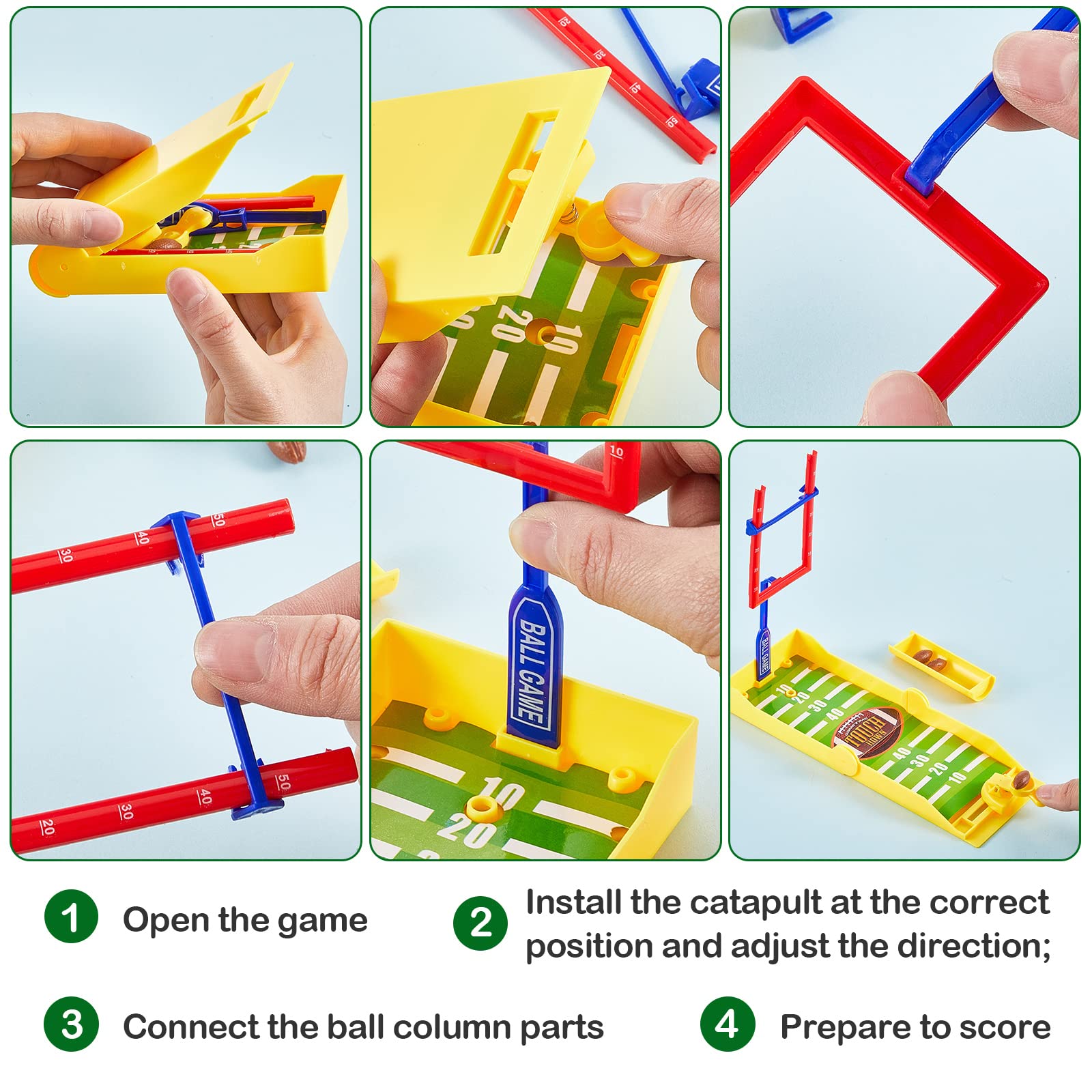 Deekin football goal post and base enabling sturdy tabletop play