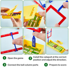 Deekin football goal post and base enabling sturdy tabletop play