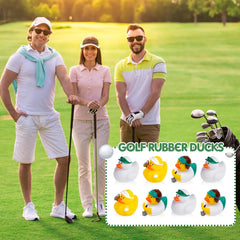 Deekin golf player rubber duck enhances prize bags and swag