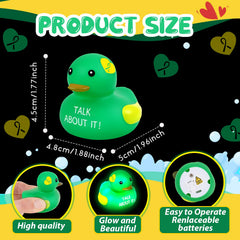 Deekin green ribbon duck pack ideal for awareness campaigns and party decor.