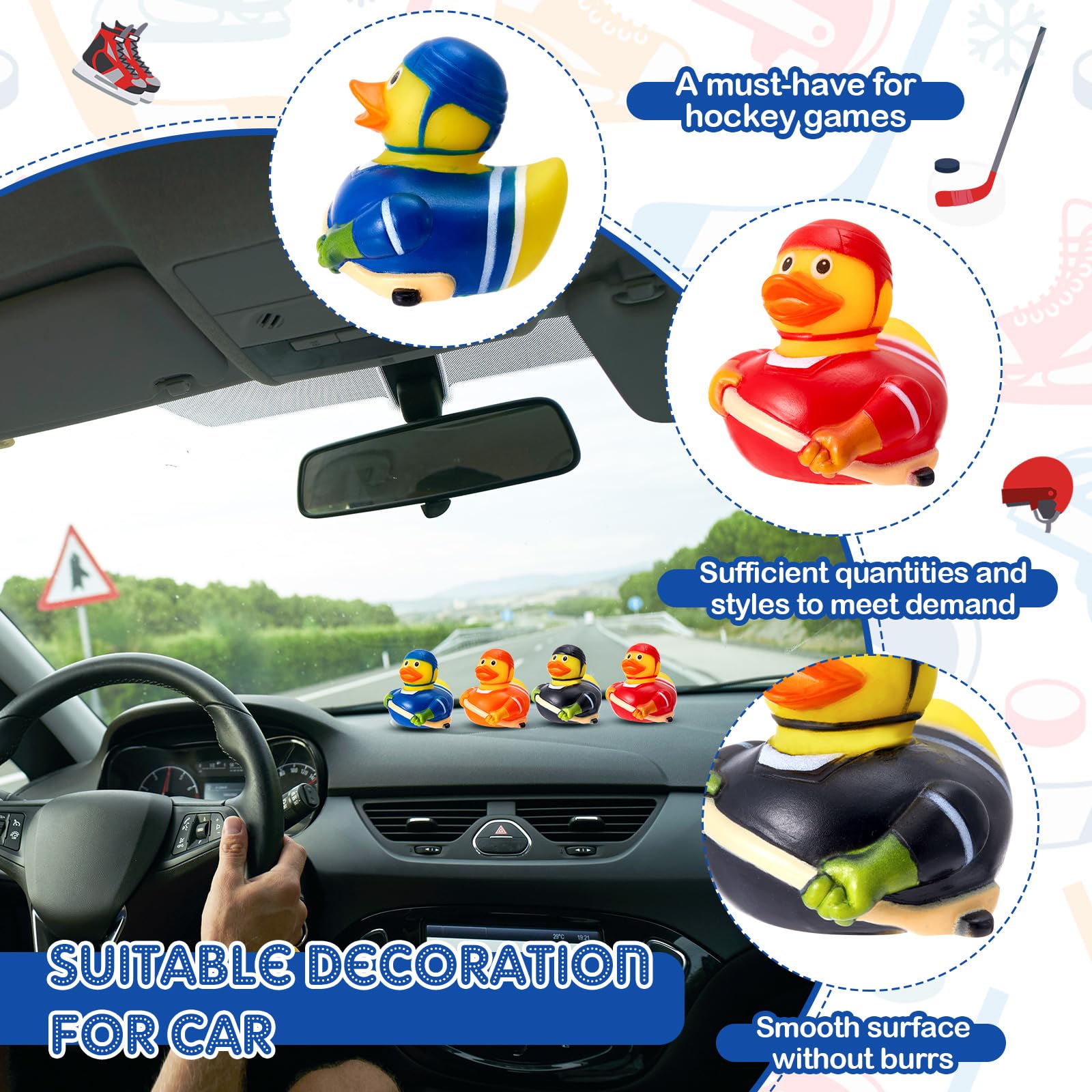 Deekin hockey duck easy-to-clean surface supports quick party setup.