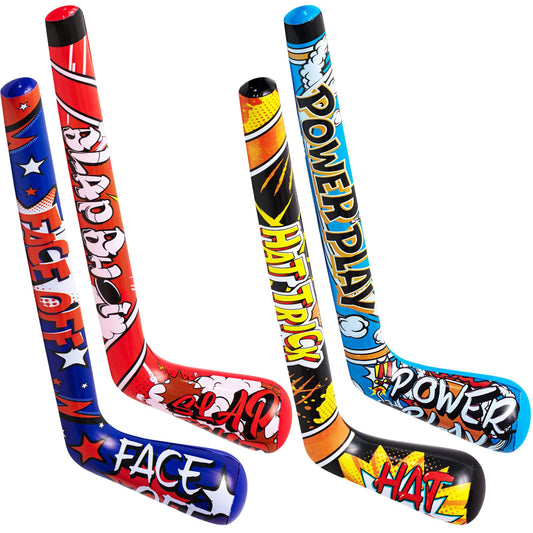 Deekin 32-inch inflatable hockey stick in red design for fun party games