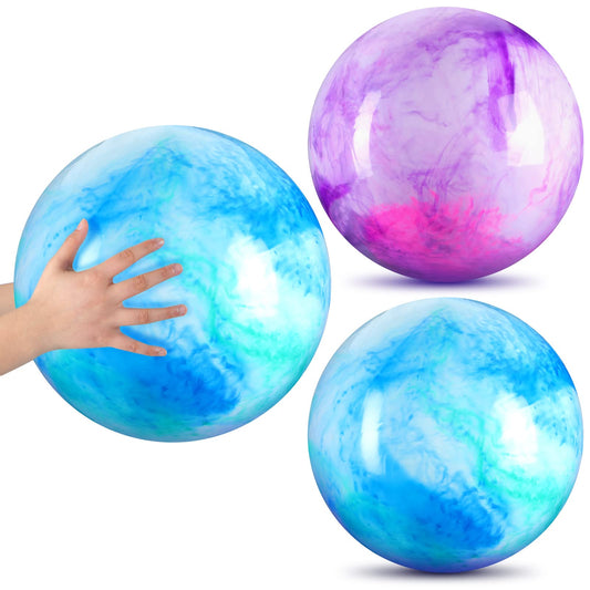Deekin marbleized bouncy ball blue pattern for lively outdoor play.